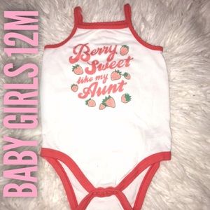 BABY GIRLS 12M Berry Sweet Like My Aunt Onesie